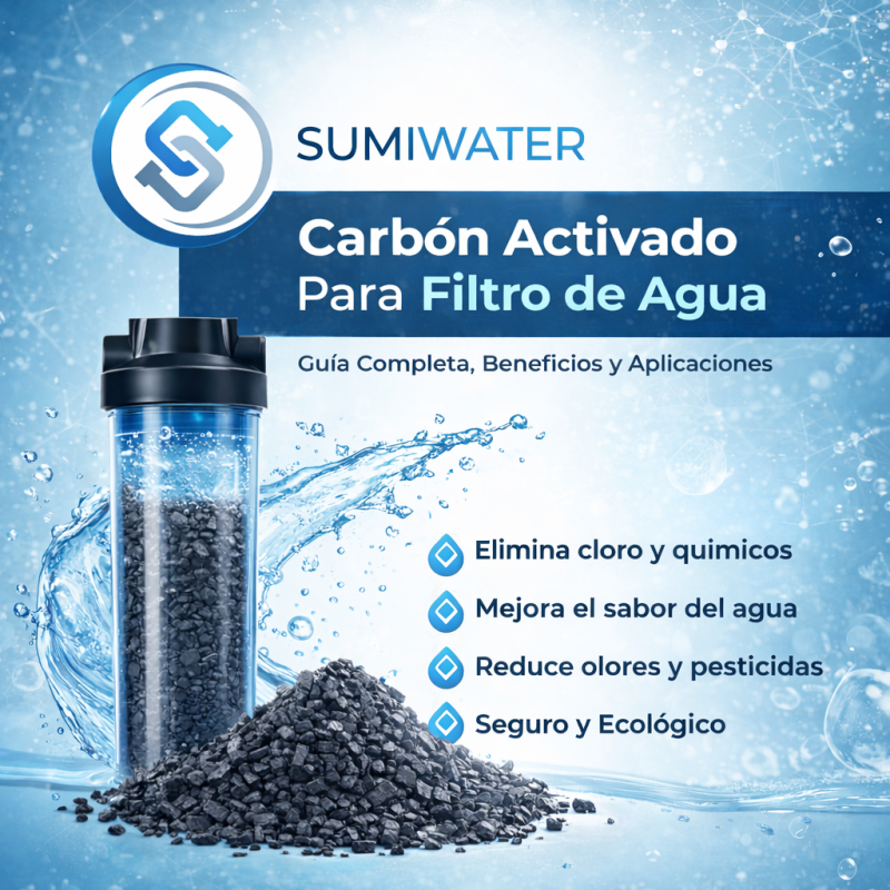 Carb&oacute;n activado para filtro de agua: gu&iacute;a completa, beneficios y aplicaciones