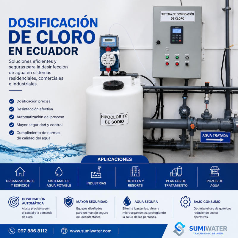 Dosificaci&oacute;n de Cloro en Ecuador: Gu&iacute;a Completa para una Desinfecci&oacute;n Segura y Eficiente del Agua