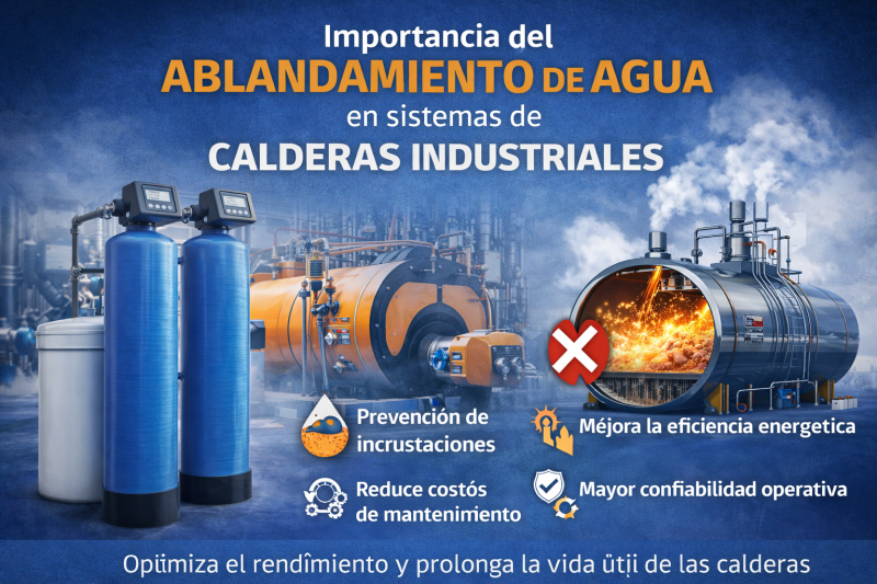 Importancia del ablandamiento de agua en sistemas de calderas industriales